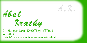 abel kratky business card